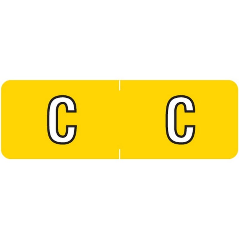 Barkley ABAM Compatible Mini "C" Labels, Laminated Stock, 1/2" X 1-1/2" Individual Letters - Roll of 500