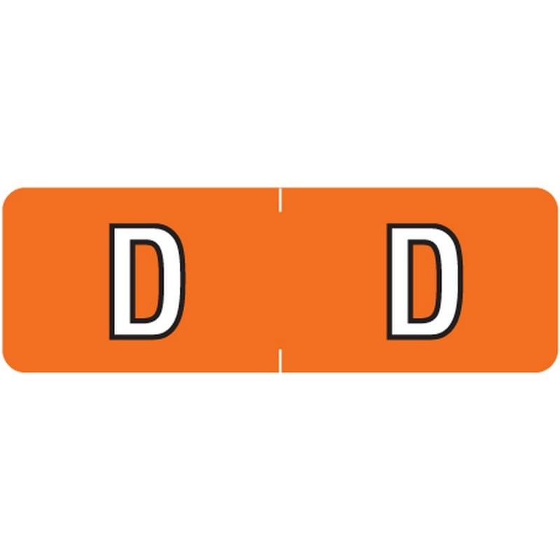 Barkley ABAM Compatible Mini "D" Labels, Laminated Stock, 1/2" X 1-1/2" Individual Letters - Roll of 500