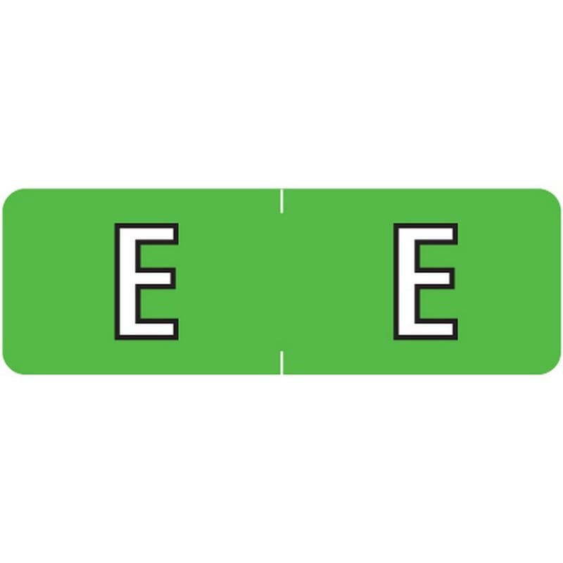 Barkley ABAM Compatible Mini "E" Labels, Laminated Stock, 1/2" X 1-1/2" Individual Letters - Roll of 500
