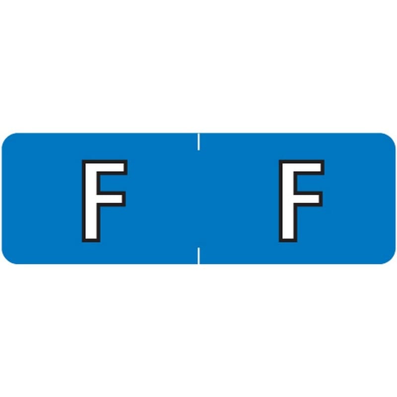 Barkley ABAM Compatible Mini "F" Labels, Laminated Stock, 1/2" X 1-1/2" Individual Letters - Roll of 500