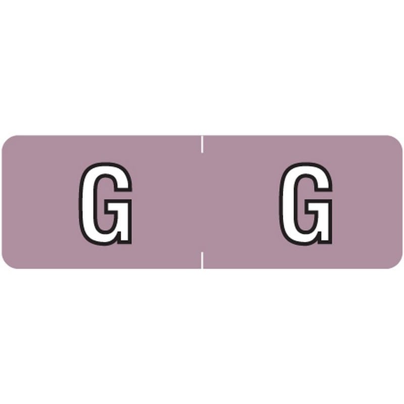 Barkley ABAM Compatible Mini "G" Labels, Laminated Stock, 1/2" X 1-1/2" Individual Letters - Roll of 500