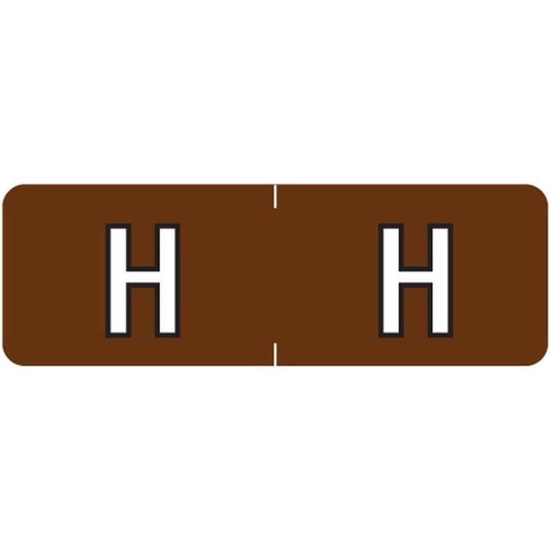 Barkley ABAM Compatible Mini "H" Labels, Laminated Stock, 1/2" X 1-1/2" Individual Letters - Roll of 500