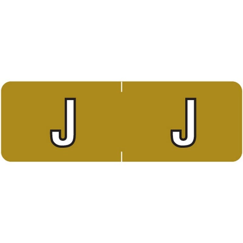 Barkley ABAM Compatible Mini "J" Labels, Laminated Stock, 1/2" X 1-1/2" Individual Letters - Roll of 500 - Image 2