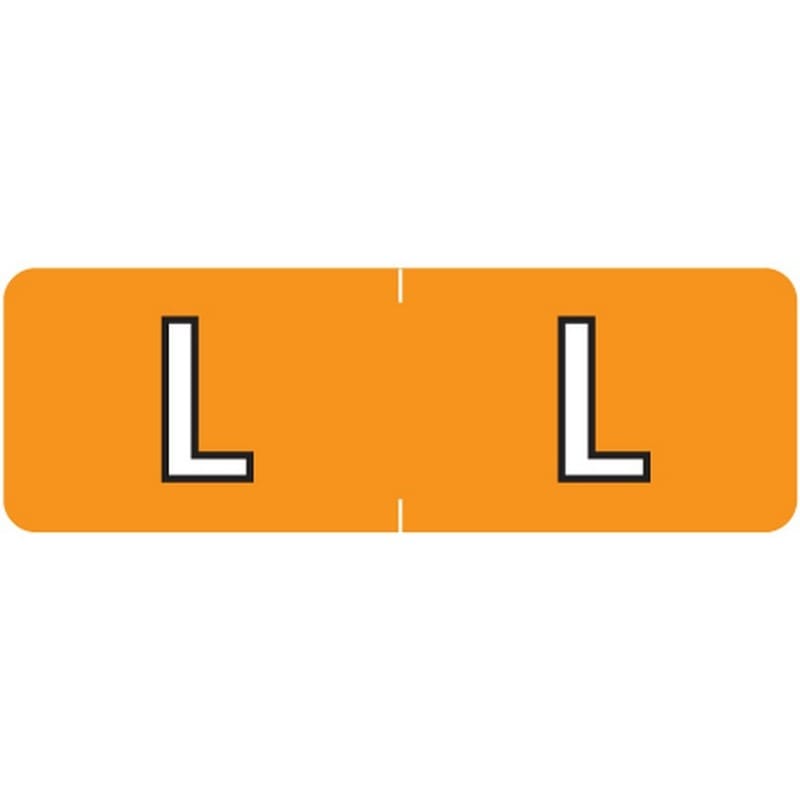 Barkley ABAM Compatible Mini "L" Labels, Laminated Stock, 1/2" X 1-1/2" Individual Letters - Roll of 500