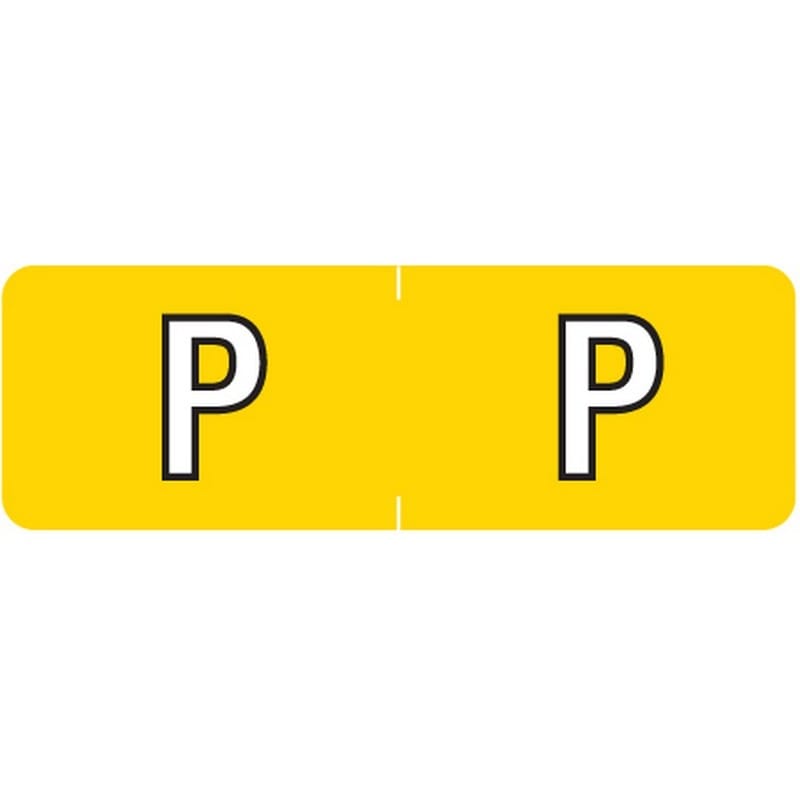 Barkley ABAM Compatible Mini "P" Labels, Laminated Stock, 1/2" X 1-1/2" Individual Letters - Roll of 500 - Image 2