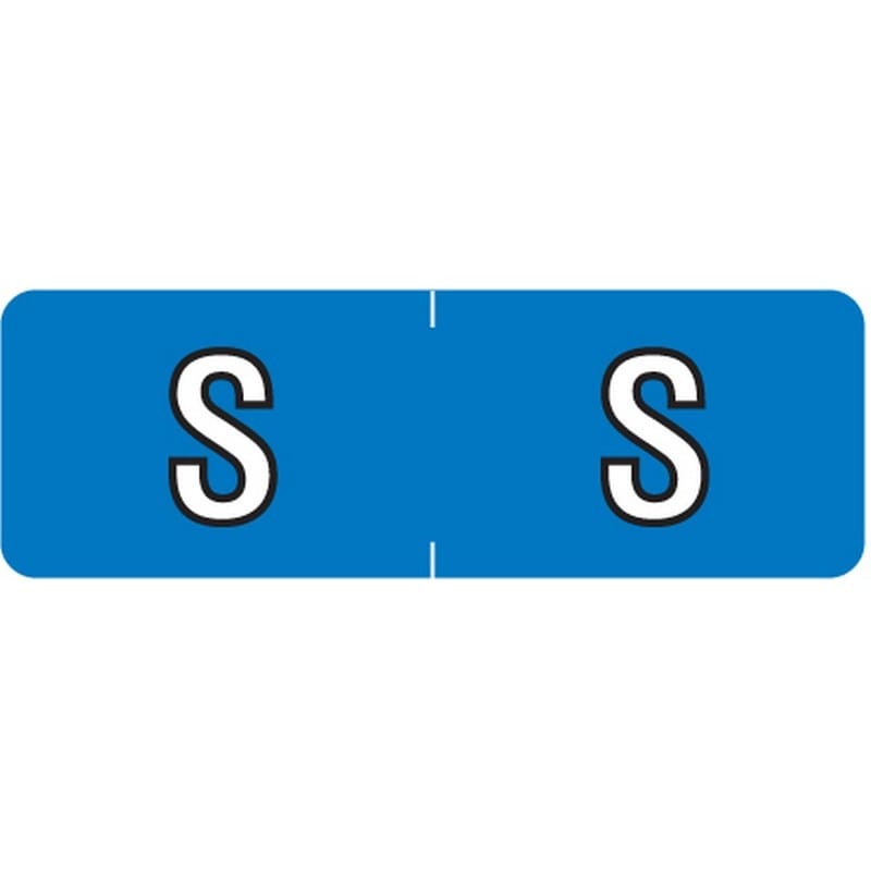 Barkley ABAM Compatible Mini "S" Labels, Laminated Stock, 1/2" X 1-1/2" Individual Letters - Roll of 500 - Image 2