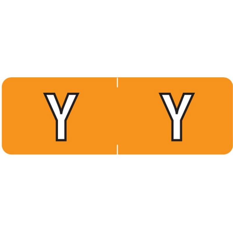 Barkley ABAM Compatible Mini "Y" Labels, Laminated Stock, 1/2" X 1-1/2" Individual Letters - Roll of 500 - Image 2
