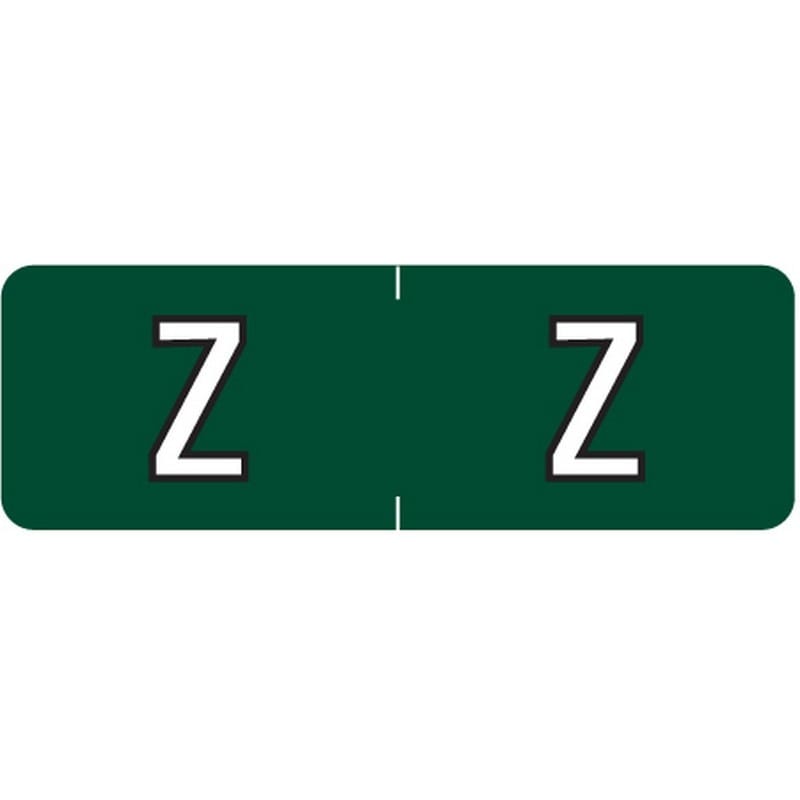 Barkley ABAM Compatible Mini "Z" Labels, Laminated Stock, 1/2" X 1-1/2" Individual Letters - Roll of 500