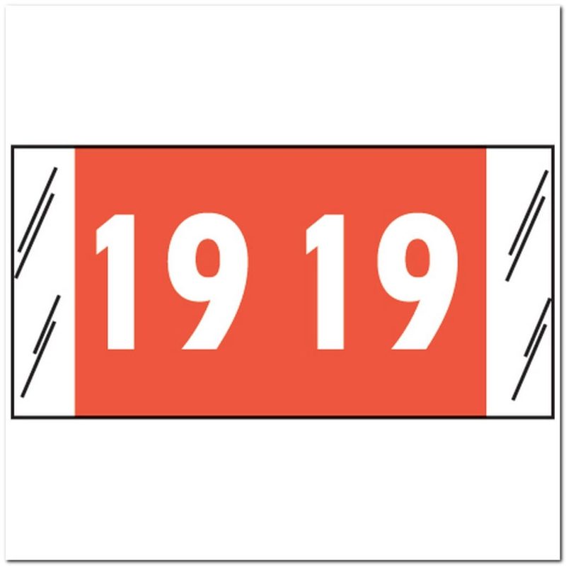 Acme Visible Compatible "19" Yearband Labels, 3/4" X 1-1/2" - Roll of 1000