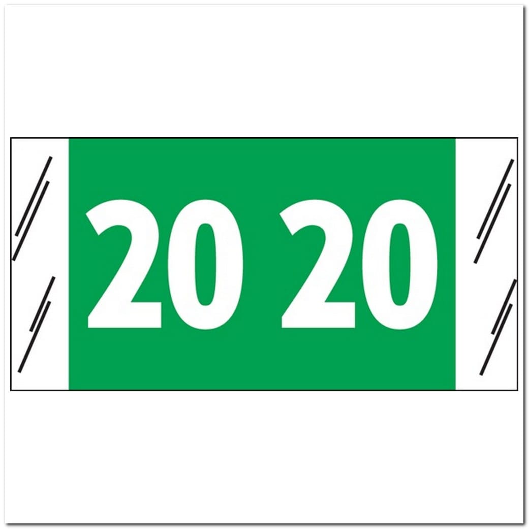 Acme Visible Compatible "20" Yearband Labels, 3/4" X 1-1/2" - Roll of 1000