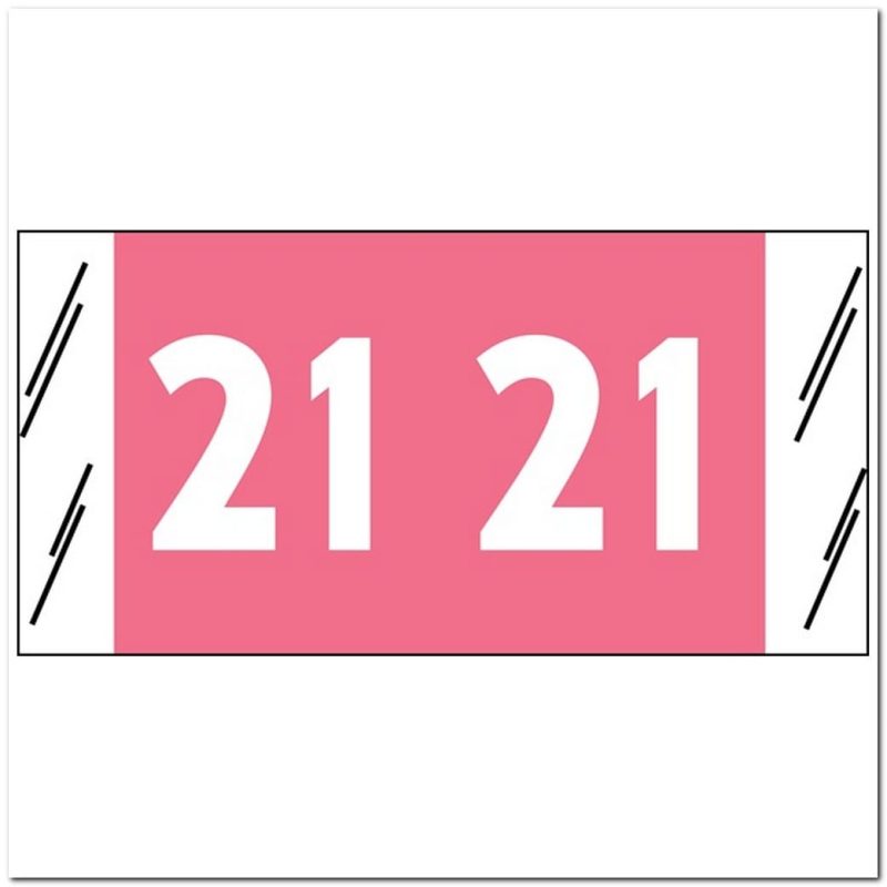 Acme Visible Compatible "21" Yearband Labels, 3/4" X 1-1/2" - Roll of 1000