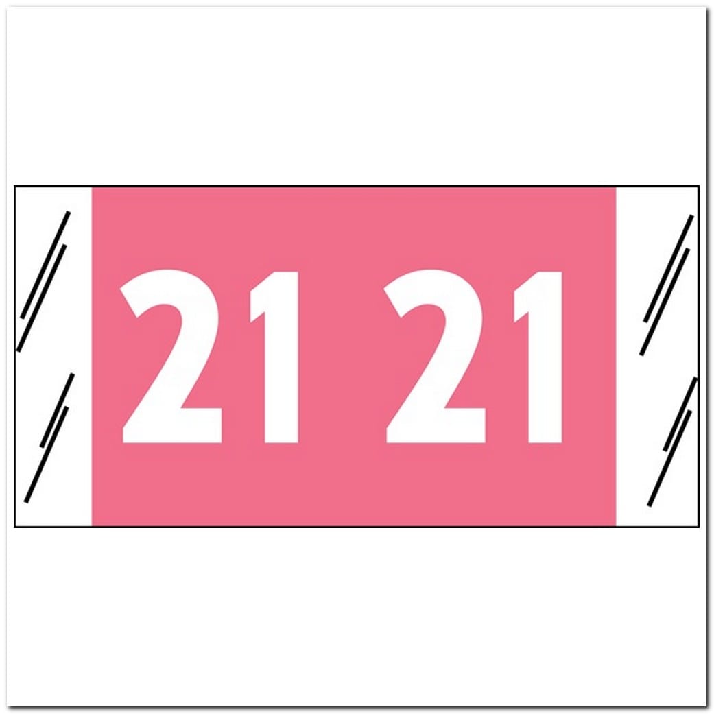 Acme Visible Compatible "21" Yearband Labels, 3/4" X 1-1/2" - Roll of 1000