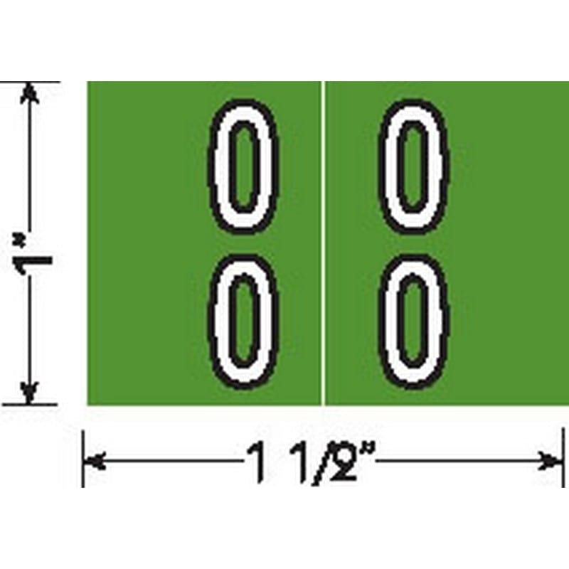 Barkley DAVM Compatible "00" Double Digit Labels, Laminated Stock, 1-3/16" X 1-1/2" Individual Numbers - Roll of 500