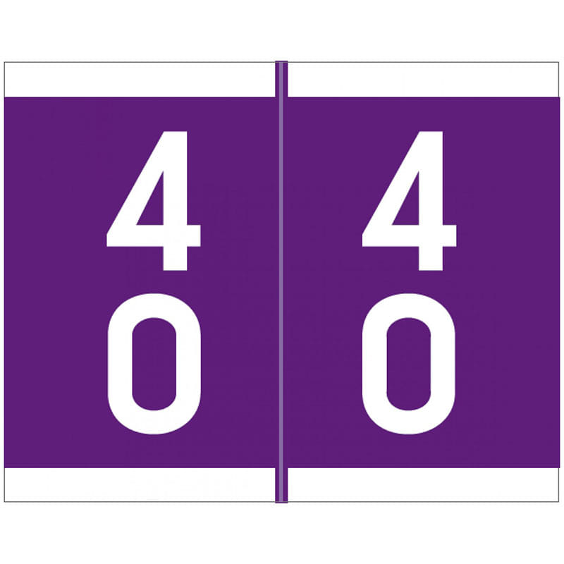 Barkley DAVM Compatible "40" Double Digit Labels, Laminated Stock, 1-3/16" X 1-1/2" Individual Numbers - Roll of 500 - Image 2