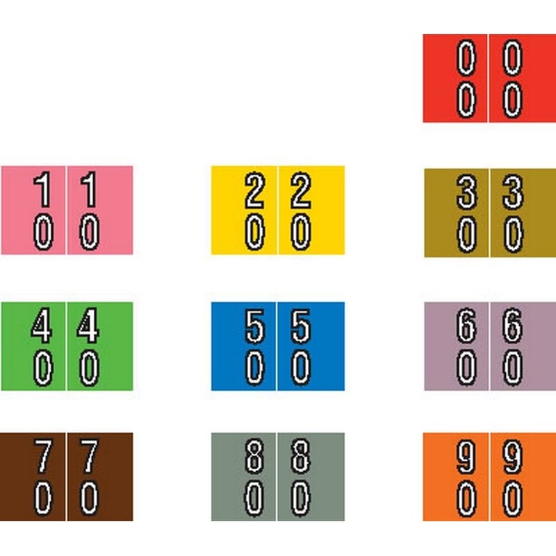 Barkley DBKE Compatible Double Digit Labels, Laminated Stock, 1" X 1-1/2" Individual Numbers - Roll of 500 - Image 2