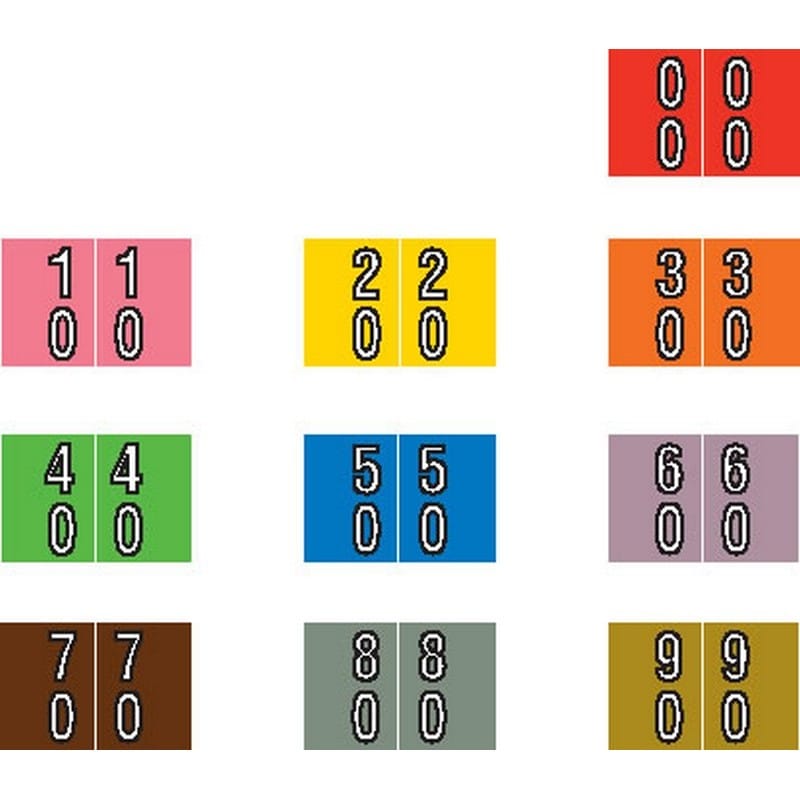 Barkley DBKM Compatible Double Digit Labels, Laminated Stock, 1" X 1-1/2" Individual Numbers - Roll of 500 - Image 2