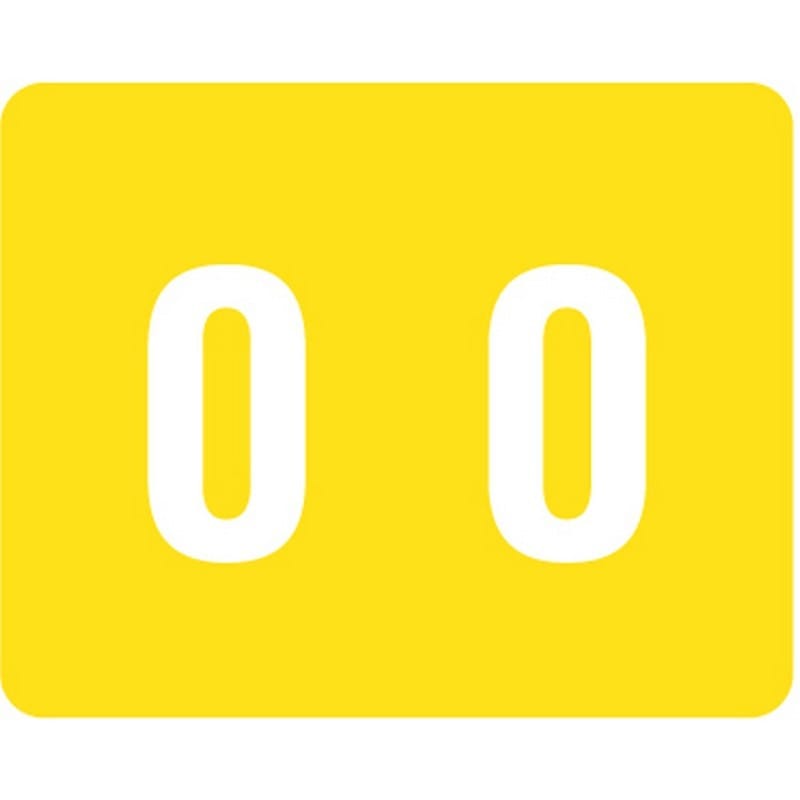 Smead DCCRN Compatible "0" Numeric Labels, Laminated Stock, 1" X 1-1/4" Individual Numbers - Roll of 500