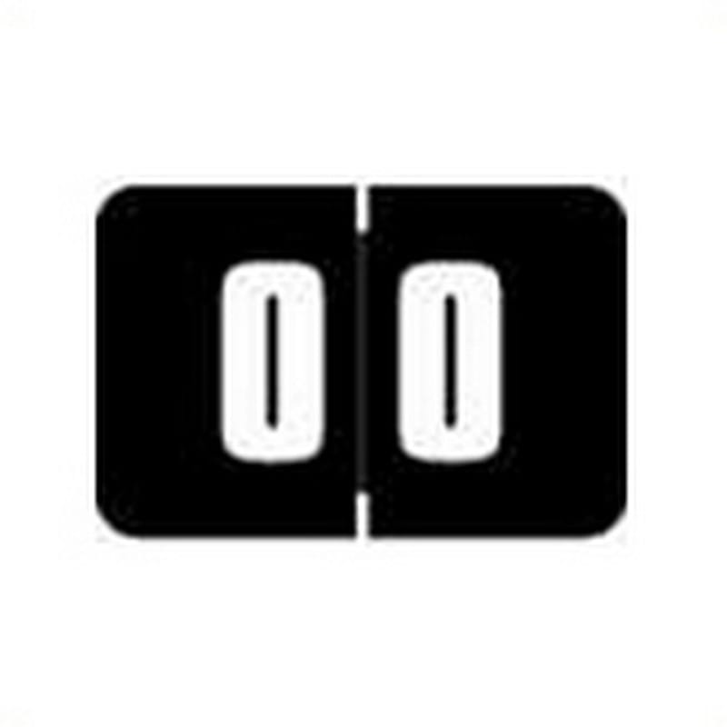 Brunswick Digi Color Compatible "0" Numeric Labels, Laminated Stock, 15/164 X 1-5/84 Individual Numbers - Roll of 500