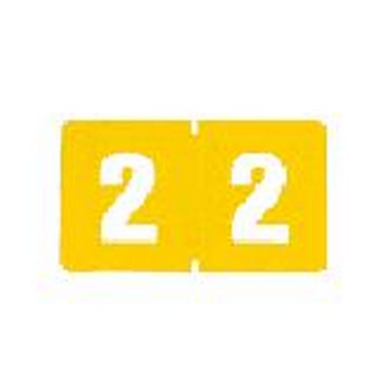Brunswick Digi Color Compatible "2" Numeric Labels, Laminated Stock, 15/164 X 1-5/84 Individual Numbers - Roll of 500 - Image 2