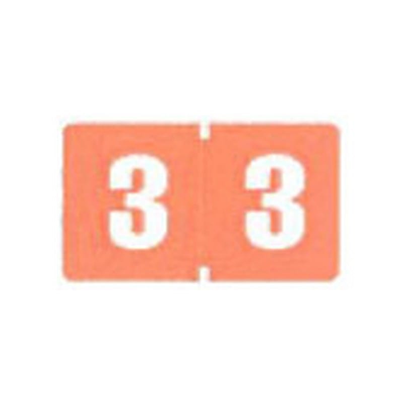 Brunswick Digi Color Compatible "3" Numeric Labels, Laminated Stock, 15/164 X 1-5/84 Individual Numbers - Roll of 500 - Image 2
