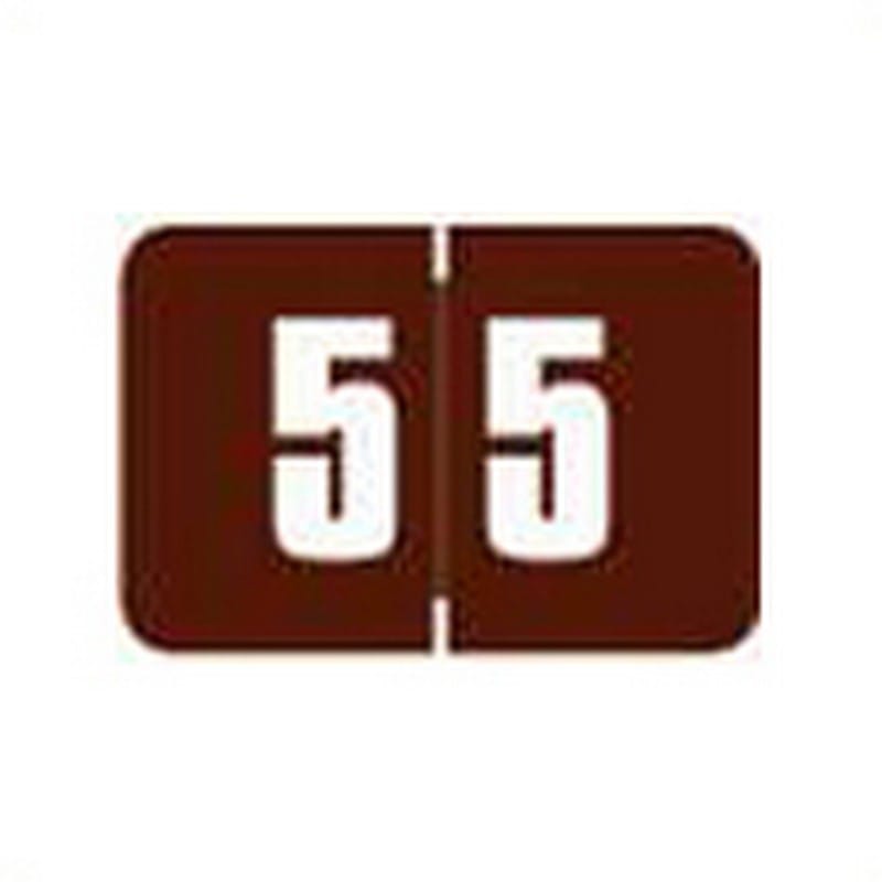 Brunswick Digi Color Compatible "5" Numeric Labels, Laminated Stock, 15/164 X 1-5/84 Individual Numbers - Roll of 500 - Image 2
