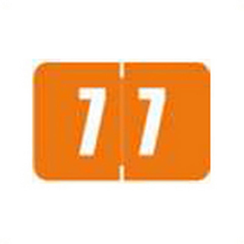 Brunswick Digi Color Compatible "7" Numeric Labels, Laminated Stock, 15/164 X 1-5/84 Individual Numbers - Roll of 500 - Image 2