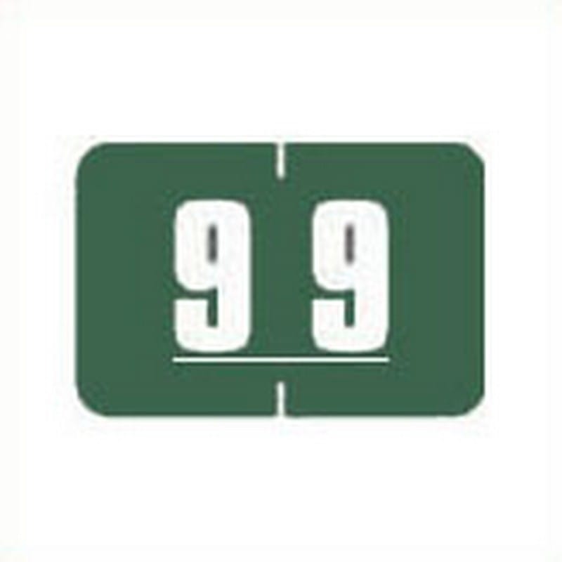 Brunswick Digi Color Compatible "9" Numeric Labels, Laminated Stock, 15/164 X 1-5/84 Individual Numbers - Roll of 500 - Image 2
