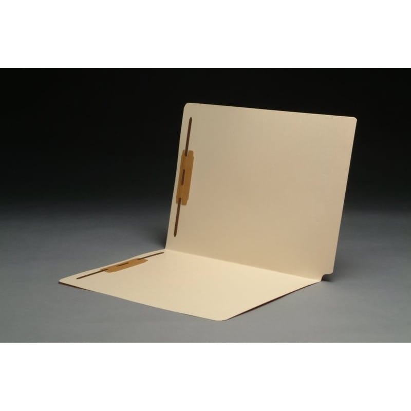 11pt Manila Folders, Full Cut 2-Ply END TAB, Letter Size, Fastener Pos #1 & #3, SFI Style, 9-1/2" Front (Box of 50)