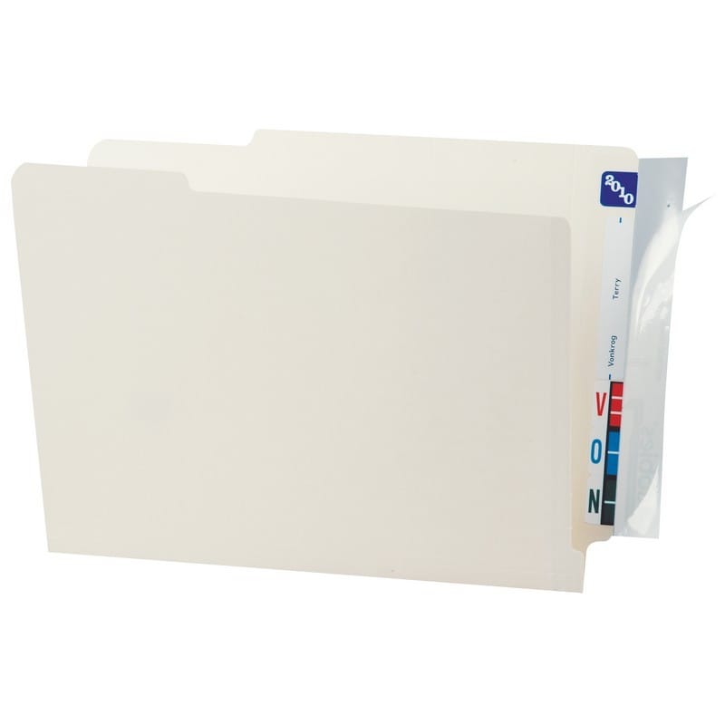 File Folder Protectors, 3-1/2" x 2", 5 Packs of 100 (Box of 500)