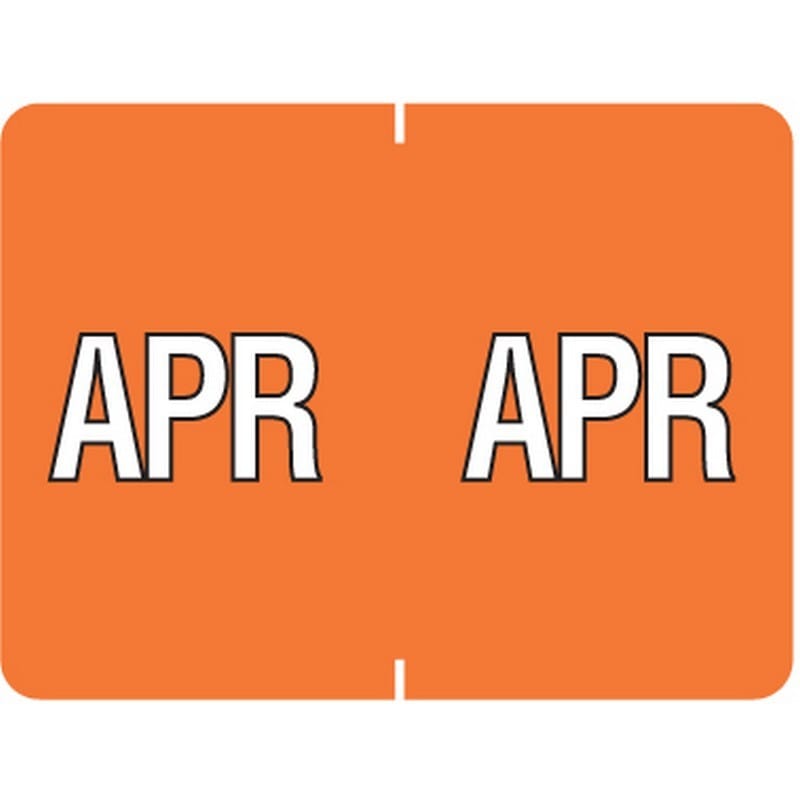 Data File Compatible "Apr" Month Labels, Laminated Stock, 15/16" X 1-1/4", Individual Months - Pack of 256 - Image 2