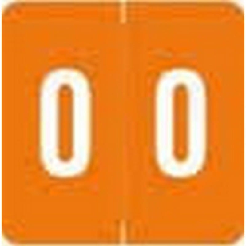 Sav-Tyme MDRL Compatible "0" Numeric Labels, Laminated Stock, 1-1/2" X 1-1/2" Individual Numbers - Roll of 500