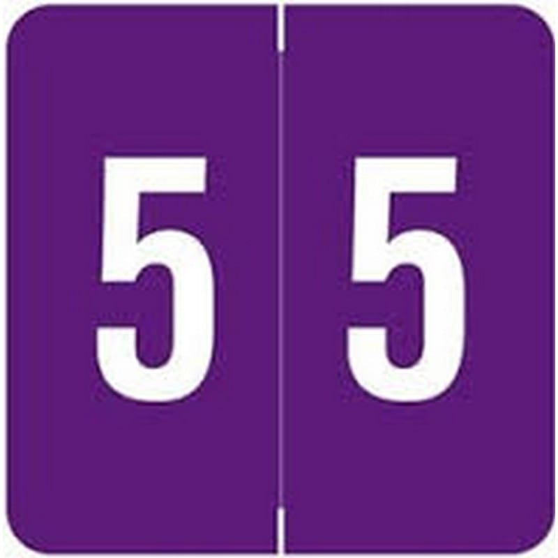 Sav-Tyme MDRL Compatible "5" Numeric Labels, Laminated Stock, 1-1/2" X 1-1/2" Individual Numbers - Roll of 500 - Image 2