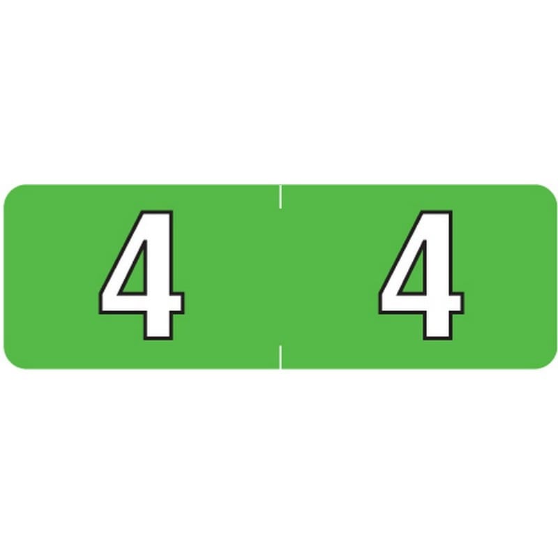 Barkley NBAM Compatible Mini "4" Numeric Labels, Laminated Stock, 1/2" X 1-1/2" Individual Numbers - Roll of 500 - Image 2