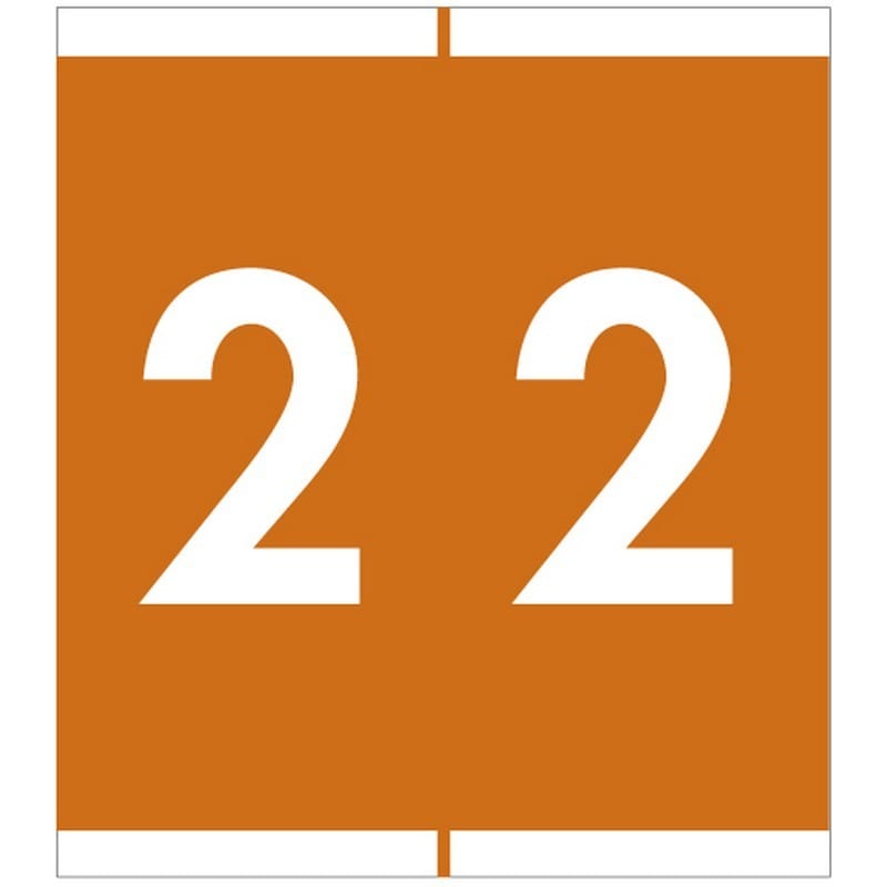 Barkley NSFM Compatible "2" Numeric Labels, Laminated Stock, 1-11/16" X 1-1/2" Individual Numbers - Roll of 500 - Image 2