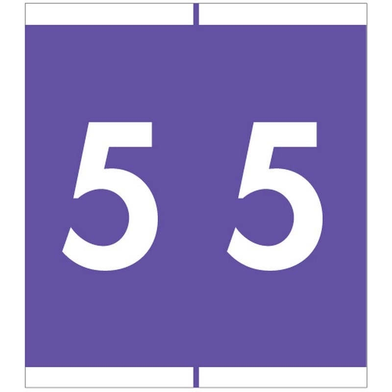 Barkley NSFM Compatible "5" Numeric Labels, Laminated Stock, 1-11/16" X 1-1/2" Individual Numbers - Roll of 500