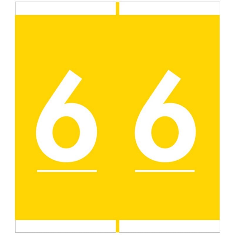 Barkley NSFM Compatible "6" Numeric Labels, Laminated Stock, 1-11/16" X 1-1/2" Individual Numbers - Roll of 500
