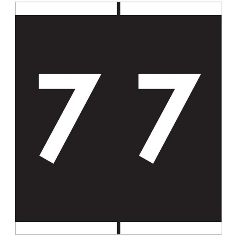 Barkley NSFM Compatible "7" Numeric Labels, Laminated Stock, 1-11/16" X 1-1/2" Individual Numbers - Roll of 500 - Image 2