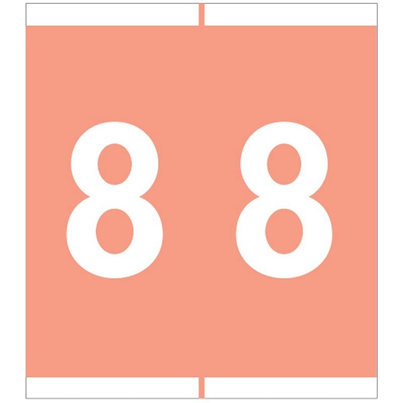 Barkley NSFM Compatible "8" Numeric Labels, Laminated Stock, 1-11/16" X 1-1/2" Individual Numbers - Roll of 500 - Image 2