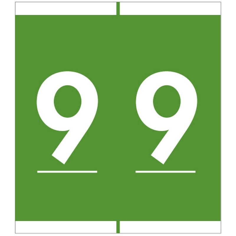 Barkley NSFM Compatible "9" Numeric Labels, Laminated Stock, 1-11/16" X 1-1/2" Individual Numbers - Roll of 500 - Image 2