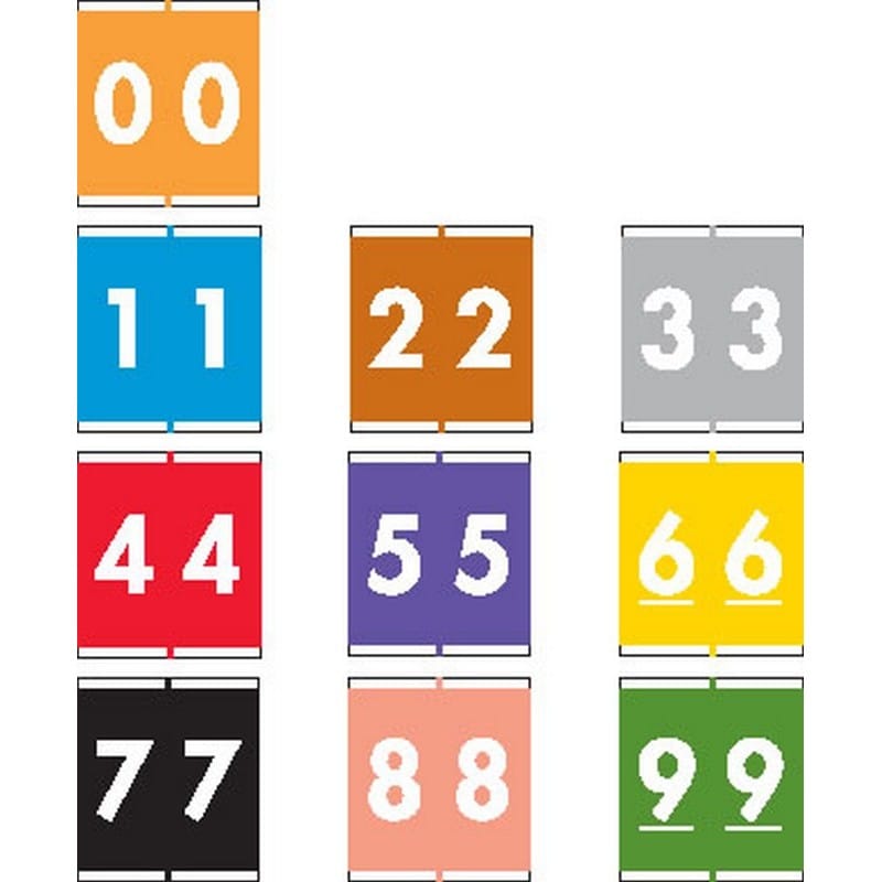Barkley NSFM Compatible Numeric Labels, Laminated Stock, 1-11/16" X 1-1/2" Individual Numbers - Roll of 500