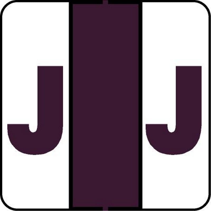 POS Compatible Random "J" Labels, Laminated Stock, 1-1/2" X 1-1/2" Individual Letters - Roll of 500