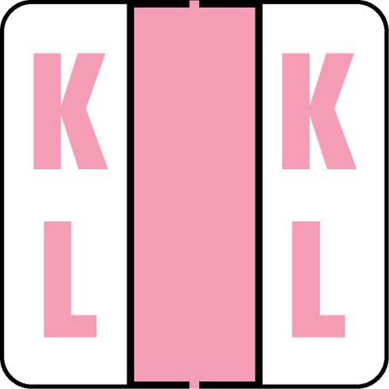 POS Compatible Random "KL" Labels, Laminated Stock, 1-1/2" X 1-1/2" Individual Letters - Roll of 500