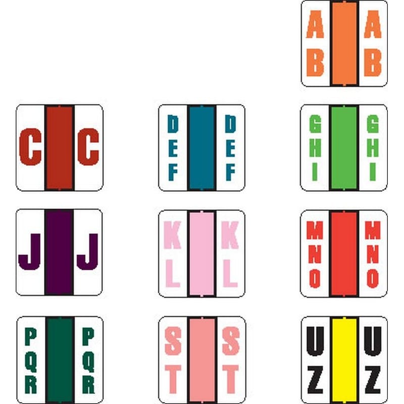 POS Compatible Random Alpha Labels, Laminated Stock, 1-1/2" X 1-1/2" Individual Letters - Roll of 500