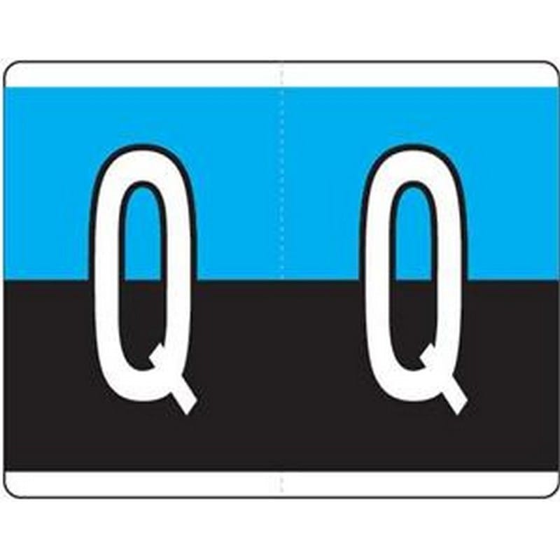 Kardex Compatible "Q" Labels, Laminated Stock, 1-1/4" X 1-19/32" Individual Letters - Roll of 500 - Image 2