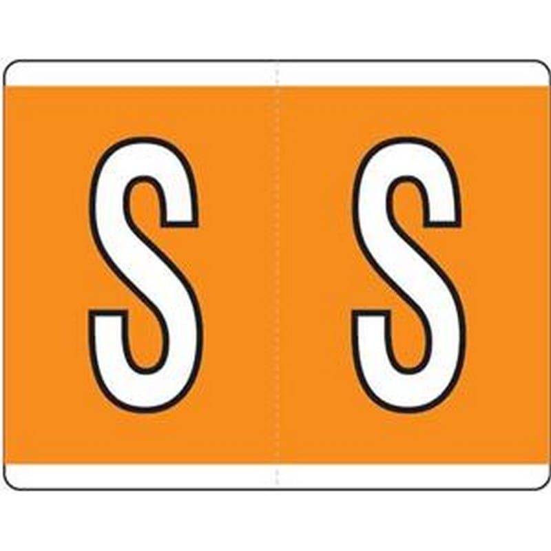 Kardex Compatible "S" Labels, Laminated Stock, 1-1/4" X 1-19/32" Individual Letters - Roll of 500 - Image 2