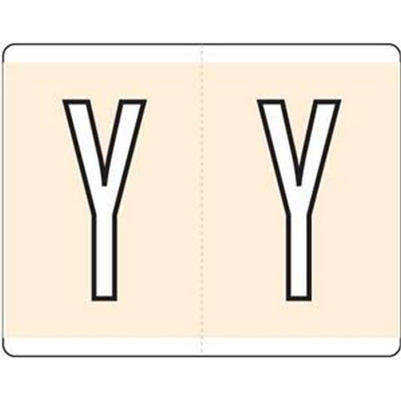 Kardex Compatible "Y" Labels, Laminated Stock, 1-1/4" X 1-19/32" Individual Letters - Roll of 500 - Image 2