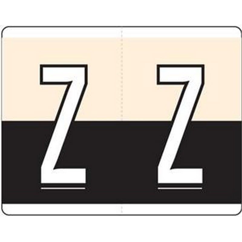 Kardex Compatible "Z" Labels, Laminated Stock, 1-1/4" X 1-19/32" Individual Letters - Roll of 500 - Image 2