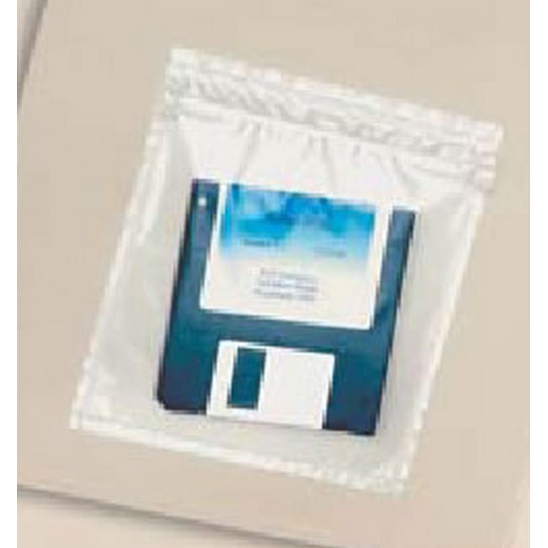 5 mil Poly Zip Lock Pocket, Self Adhesive, 5" x 5-1/4" (Box of 100)