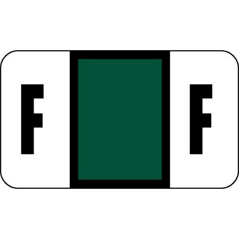 Safeguard Compatible "F" Labels, Laminated Stock, 15/16" X 1-5/8" Individual Letters - Roll of 500 - Image 2