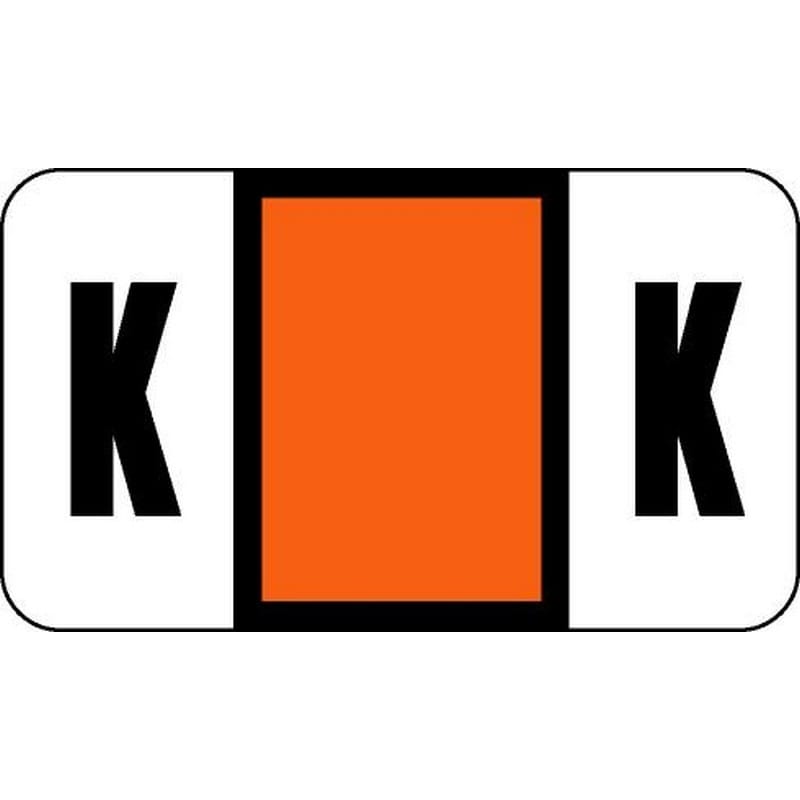Safeguard Compatible "K" Labels, Laminated Stock, 15/16" X 1-5/8" Individual Letters - Roll of 500 - Image 2